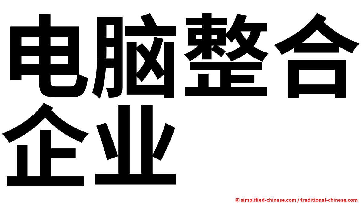 电脑整合企业