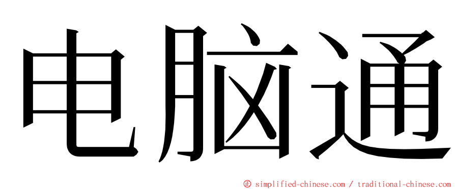 电脑通 ming font