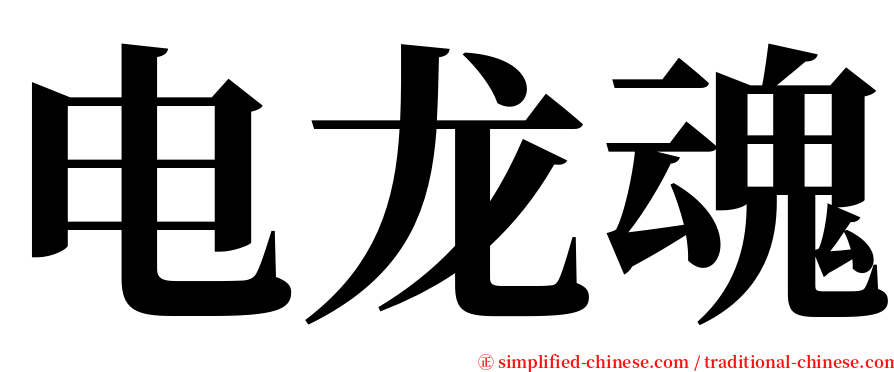 电龙魂 serif font