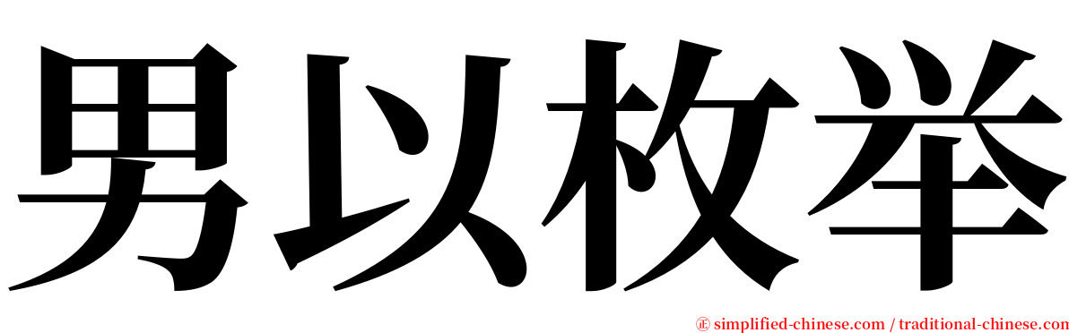 男以枚举 serif font