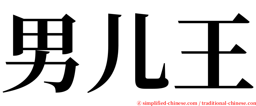 男儿王 serif font