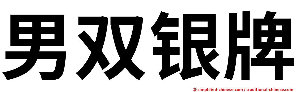 男双银牌