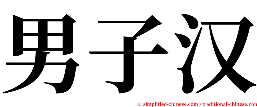 男子汉 serif font
