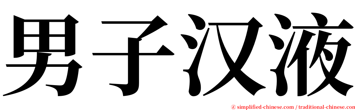 男子汉液 serif font