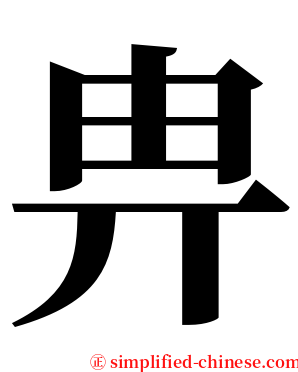 畁 serif font