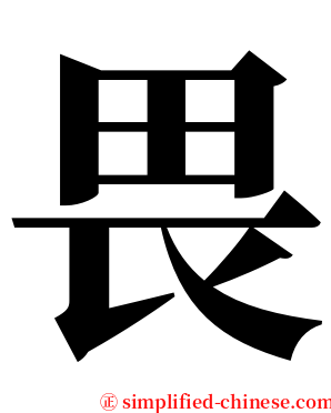 畏 serif font