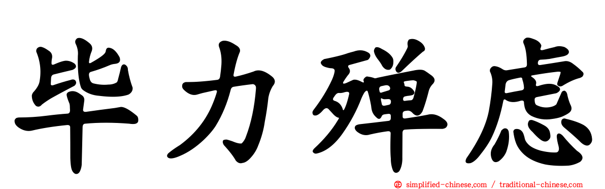毕力殚虑