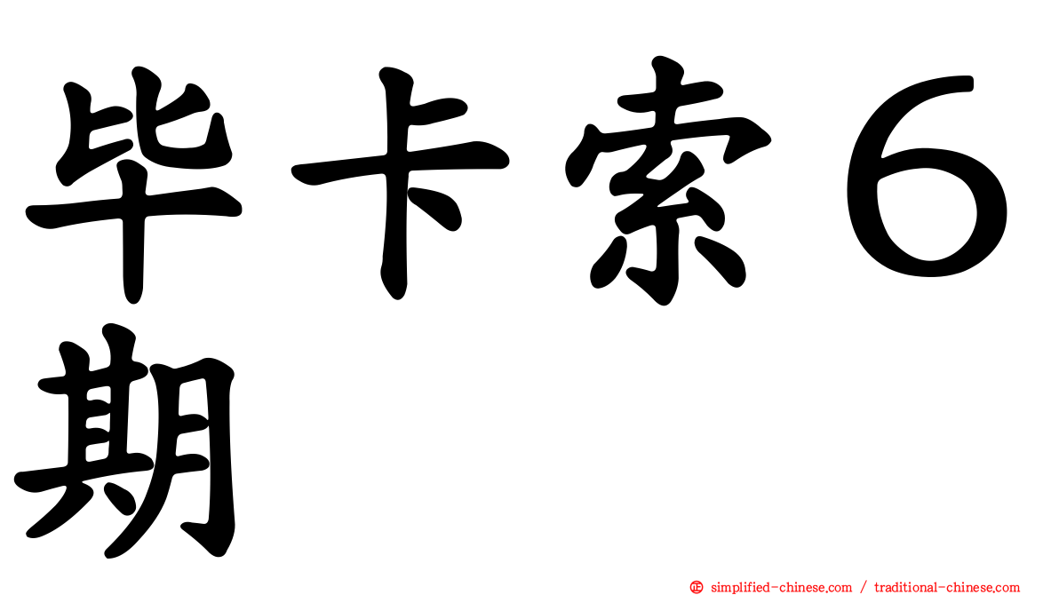 毕卡索６期