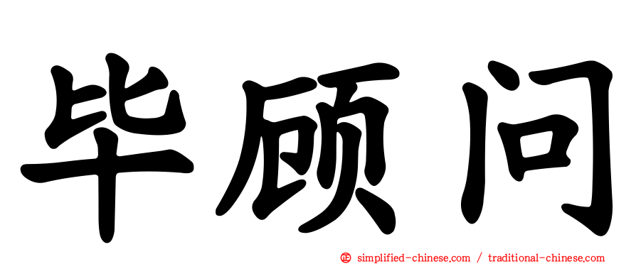 毕顾问