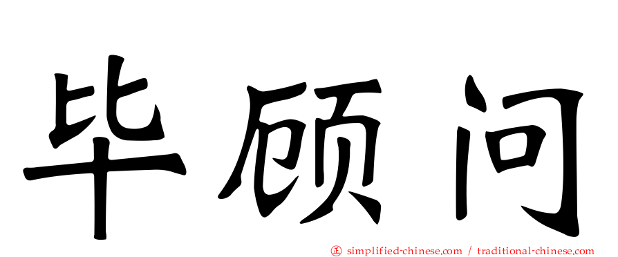 毕顾问