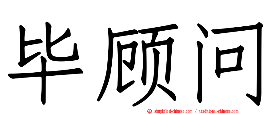 毕顾问