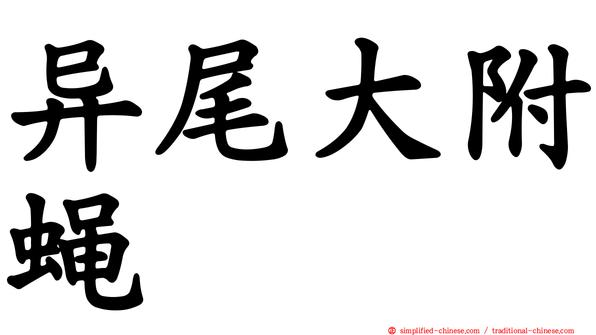 异尾大附蝇