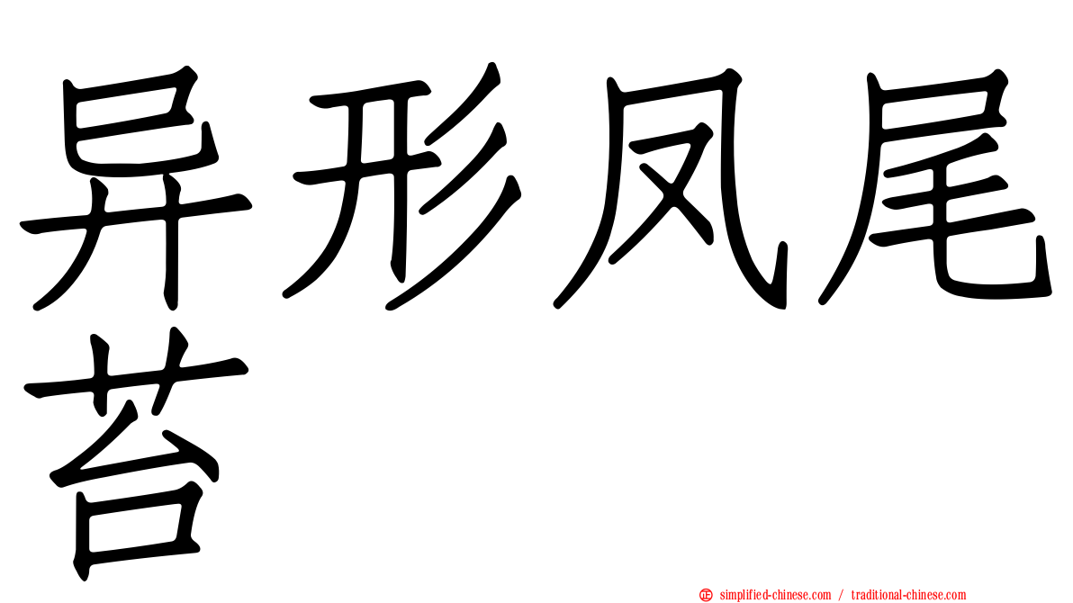 异形凤尾苔