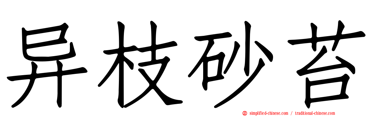 异枝砂苔