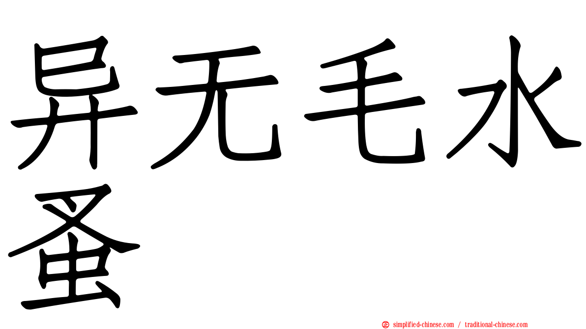 异无毛水蚤