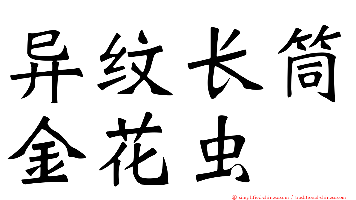 异纹长筒金花虫
