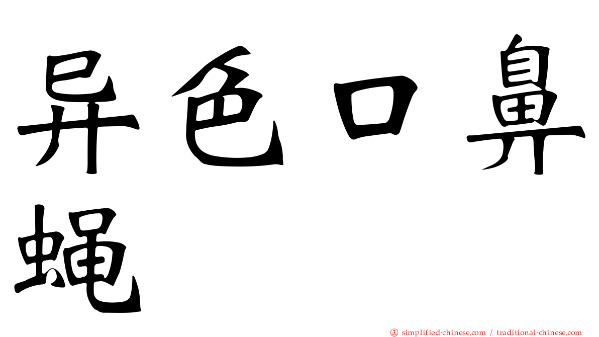 异色口鼻蝇