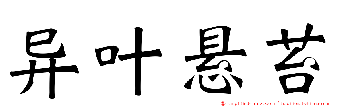 异叶悬苔