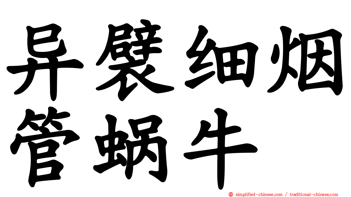 异襞细烟管蜗牛