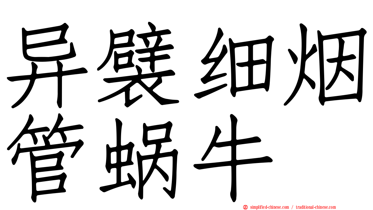 异襞细烟管蜗牛