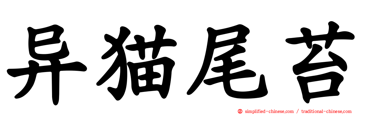 异猫尾苔