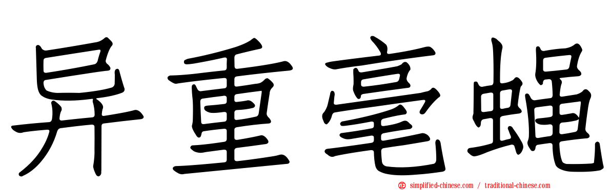 异重毫蝇
