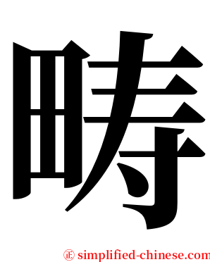 畴 serif font