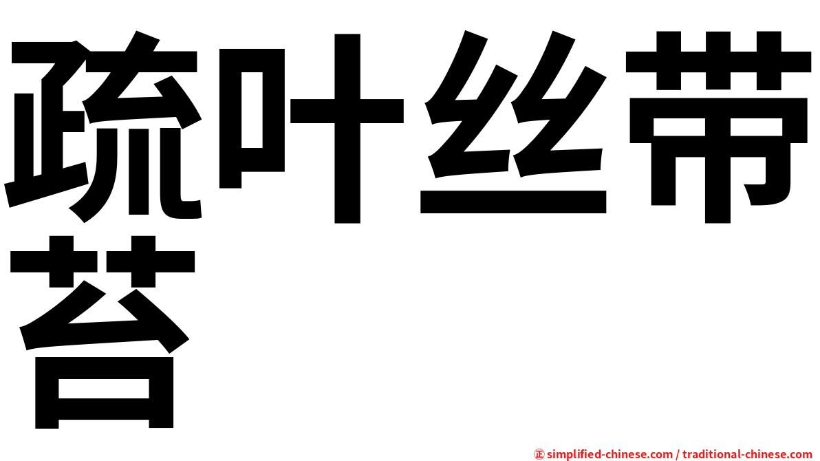 疏叶丝带苔