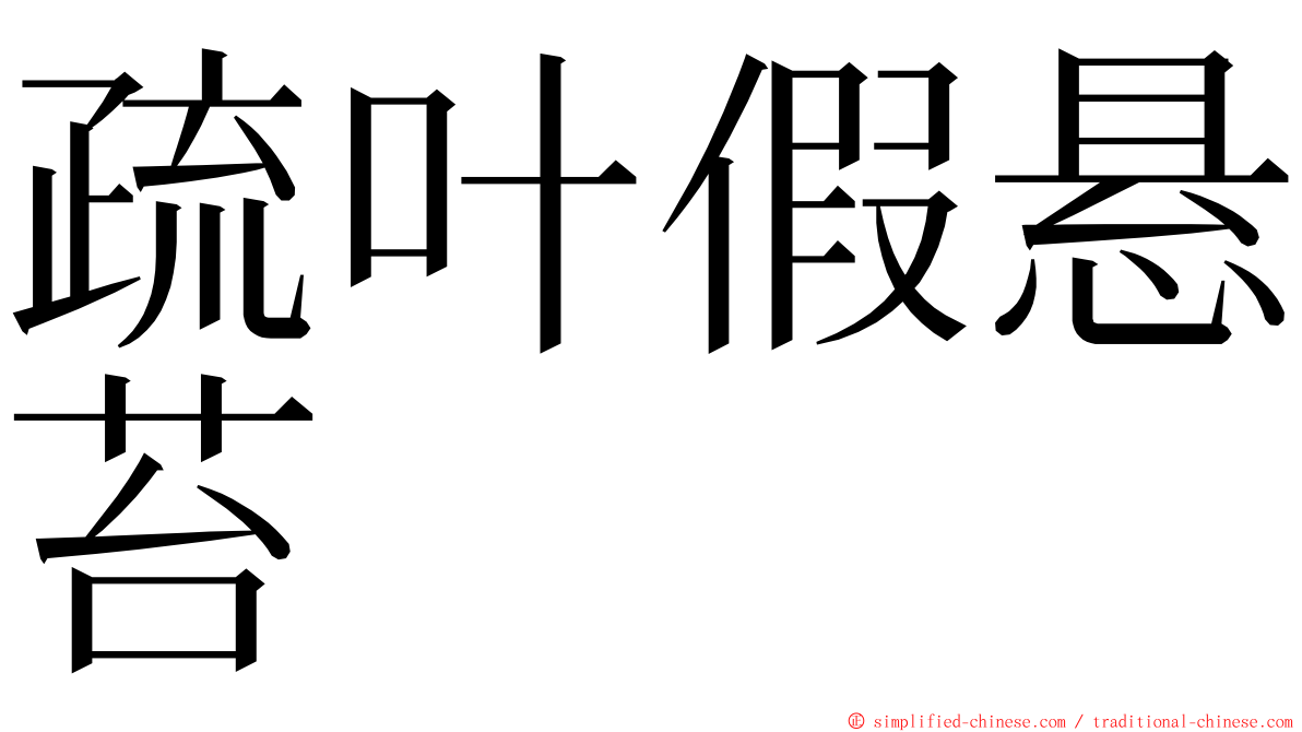 疏叶假悬苔 ming font