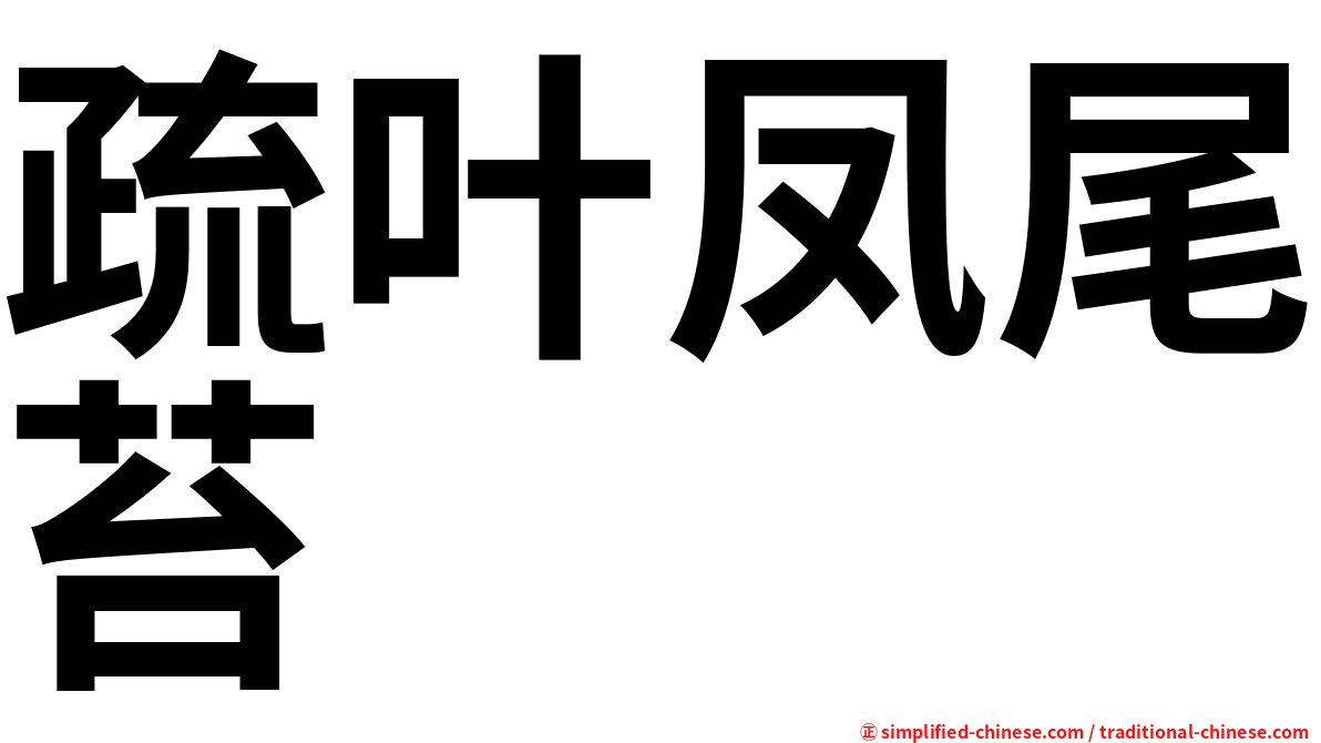 疏叶凤尾苔