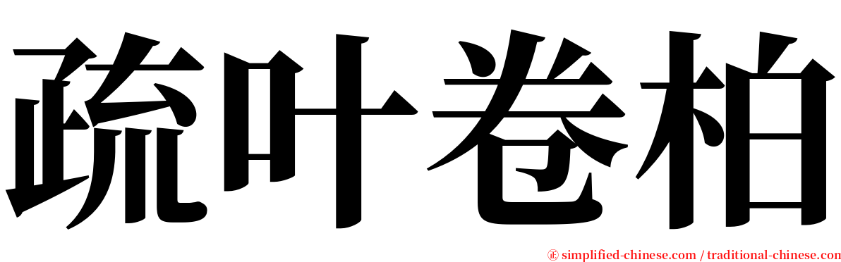 疏叶卷柏 serif font