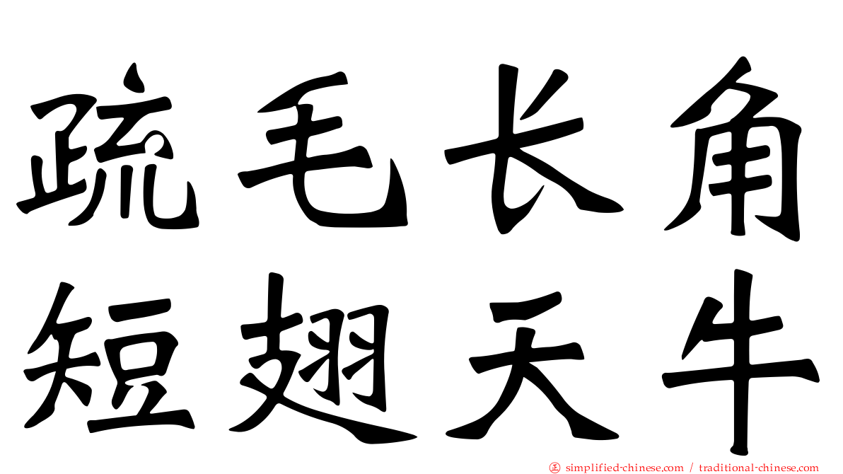疏毛长角短翅天牛
