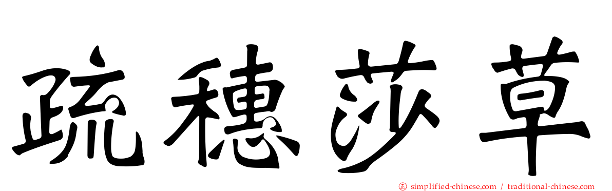 疏穗莎草