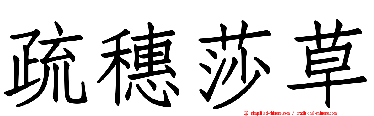 疏穗莎草