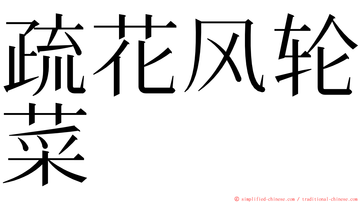 疏花风轮菜 ming font