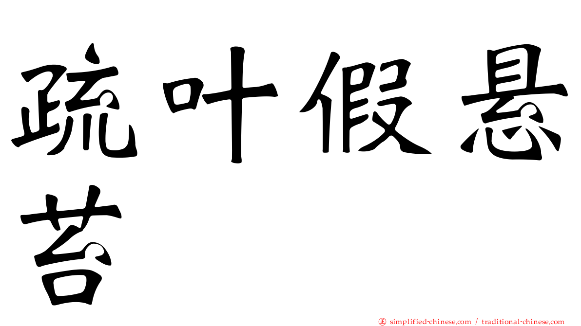 疏叶假悬苔