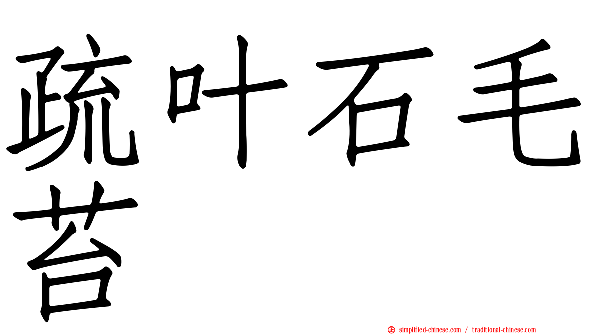疏叶石毛苔
