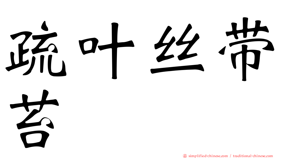 疏叶丝带苔