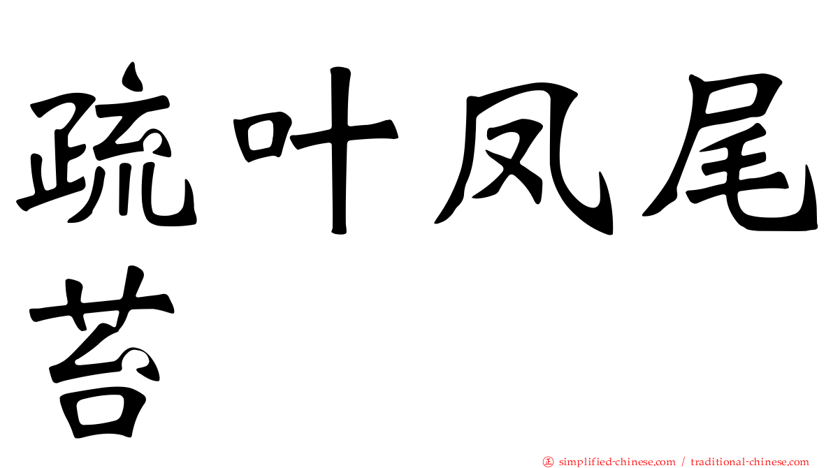 疏叶凤尾苔
