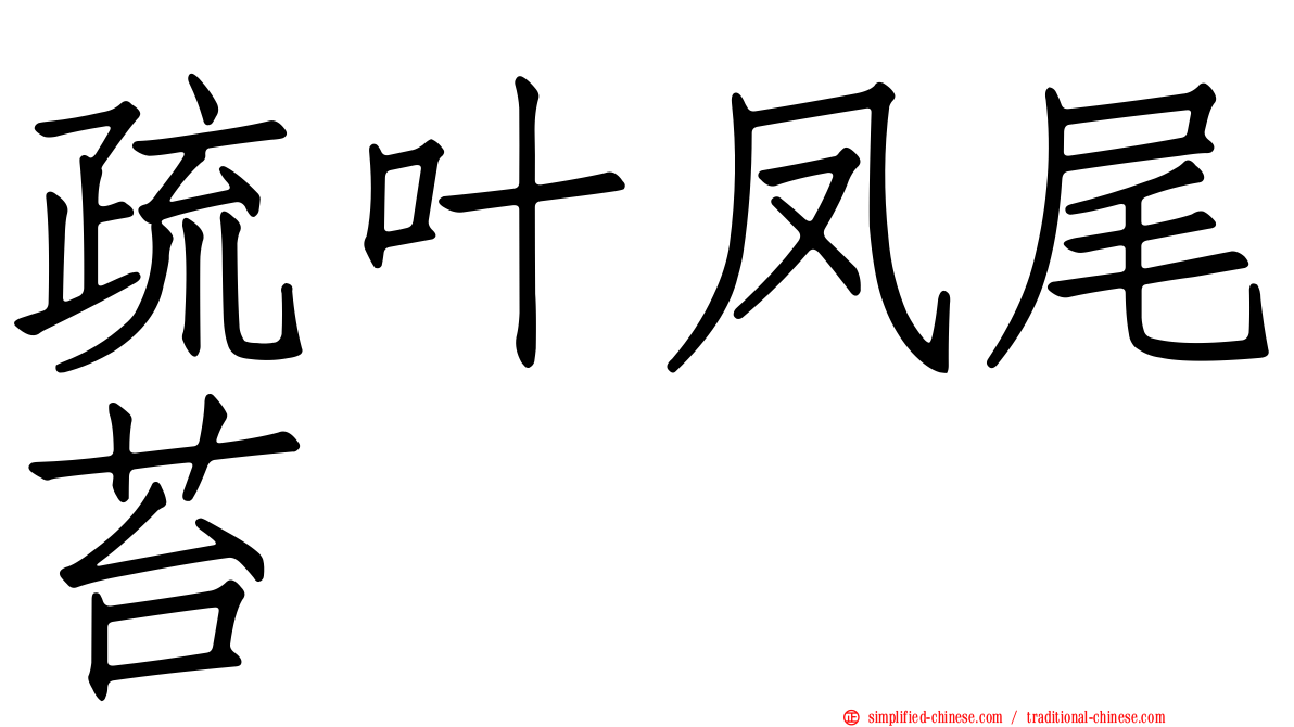 疏叶凤尾苔