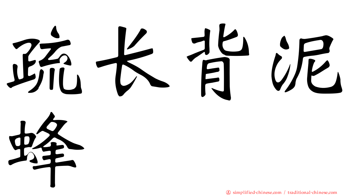 疏长背泥蜂