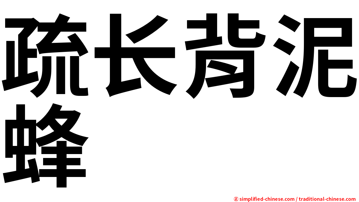 疏长背泥蜂