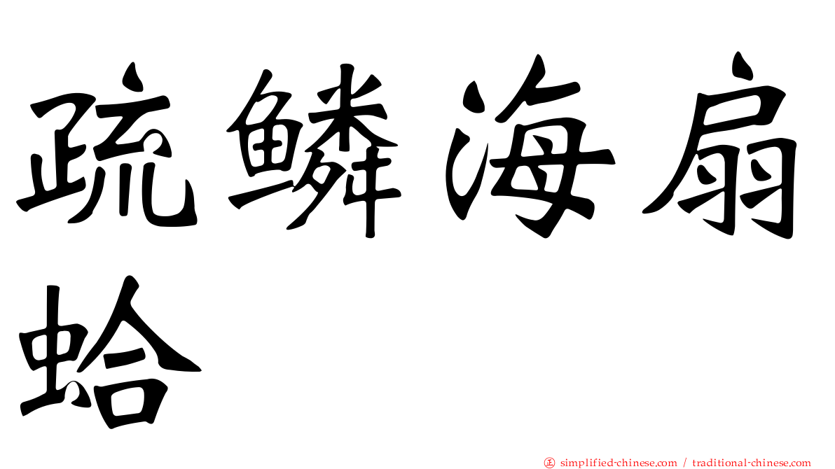 疏鳞海扇蛤