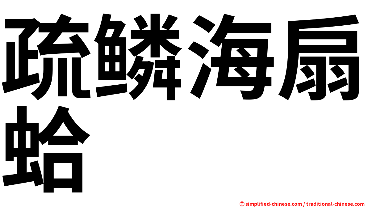 疏鳞海扇蛤