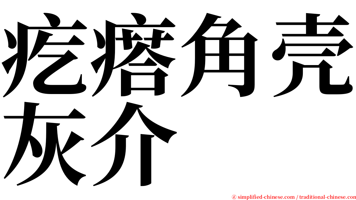 疙瘩角壳灰介 serif font