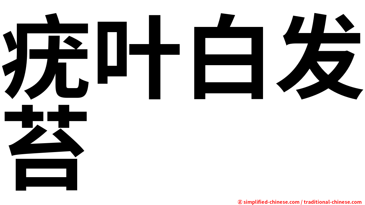 疣叶白发苔