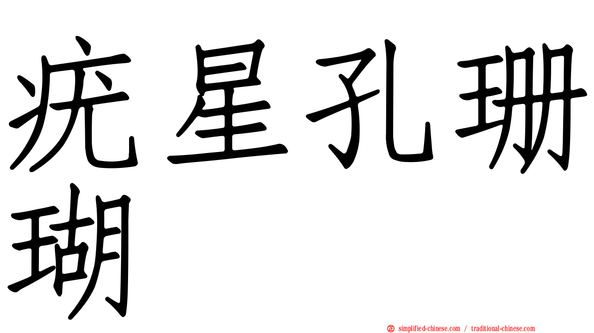 疣星孔珊瑚