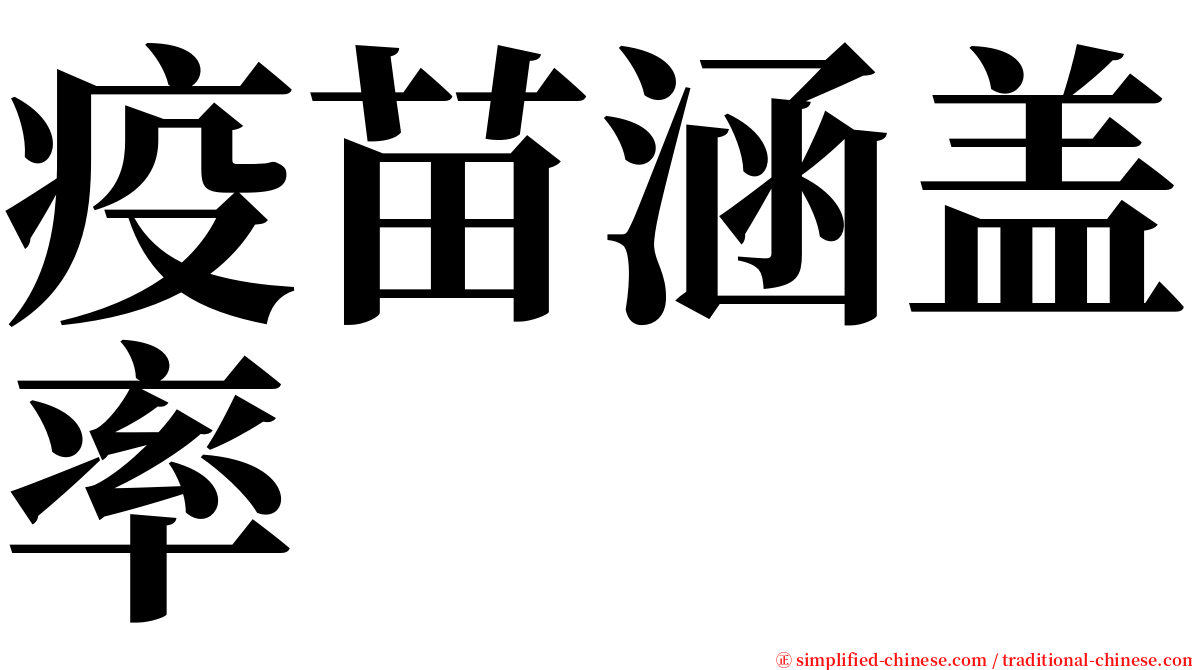 疫苗涵盖率 serif font