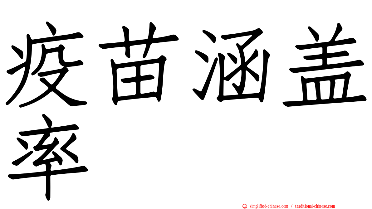 疫苗涵盖率