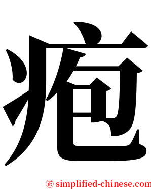 疱 serif font